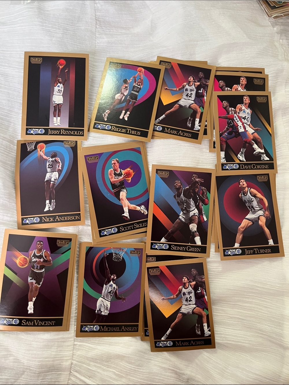 NBA Trading Card Lot with Gold Borders and Black Fronts